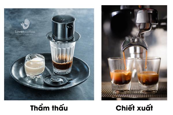 Thẩm thấu và chiết xuất trong cà phê nguyên chất